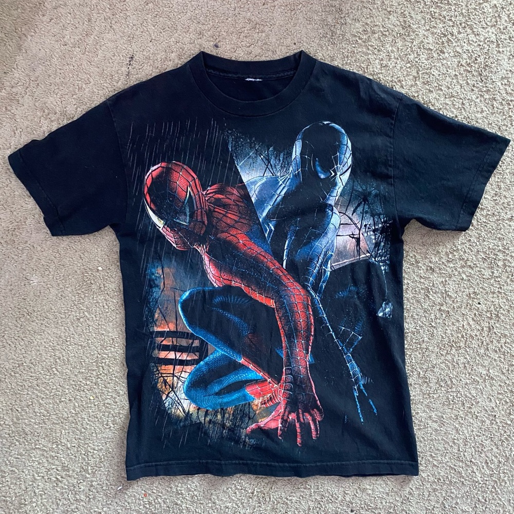 Marvel Spiderman 3 Venom Graphic T Shirt Men's Lrg  Movie Promo 2007  Super Nice